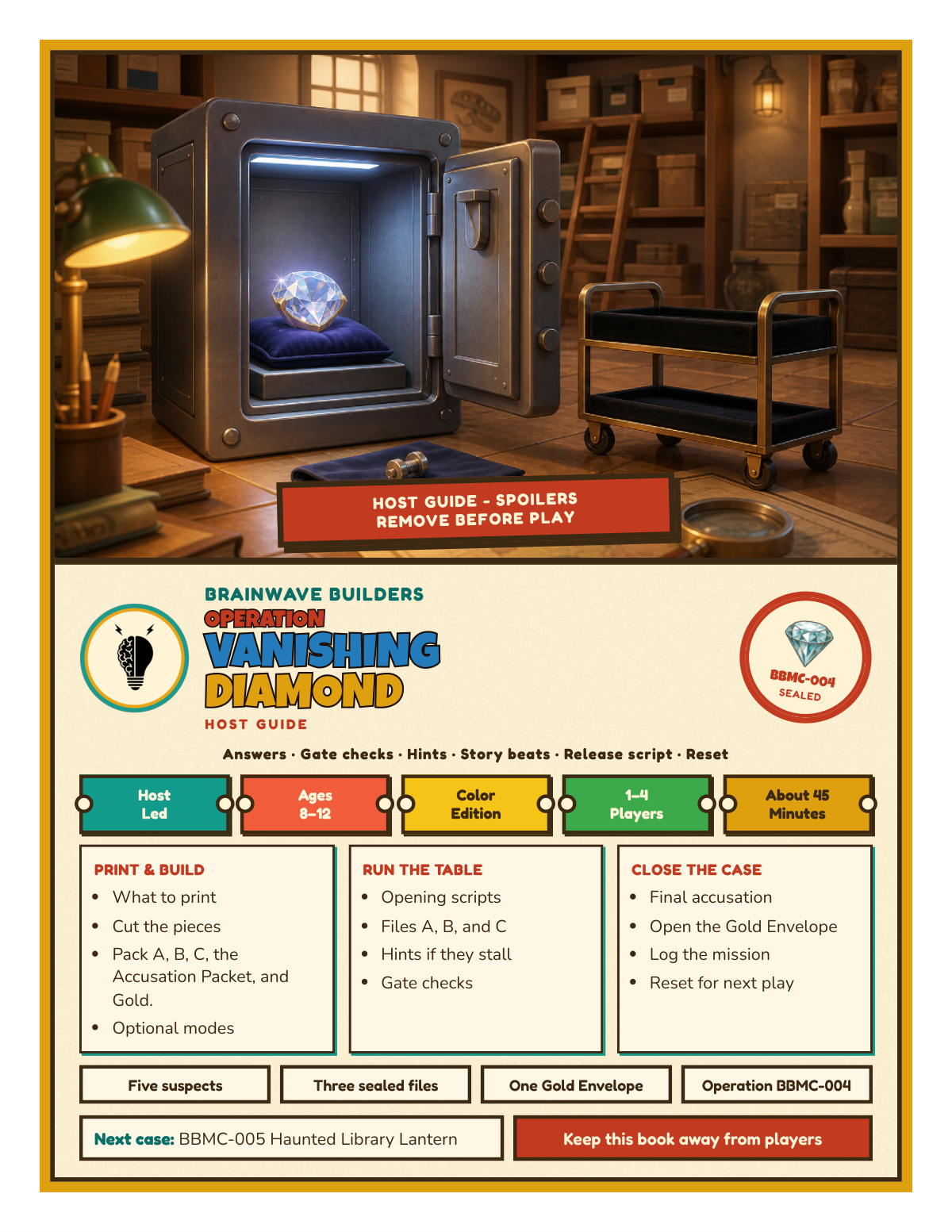 Host Guide sample cover page
