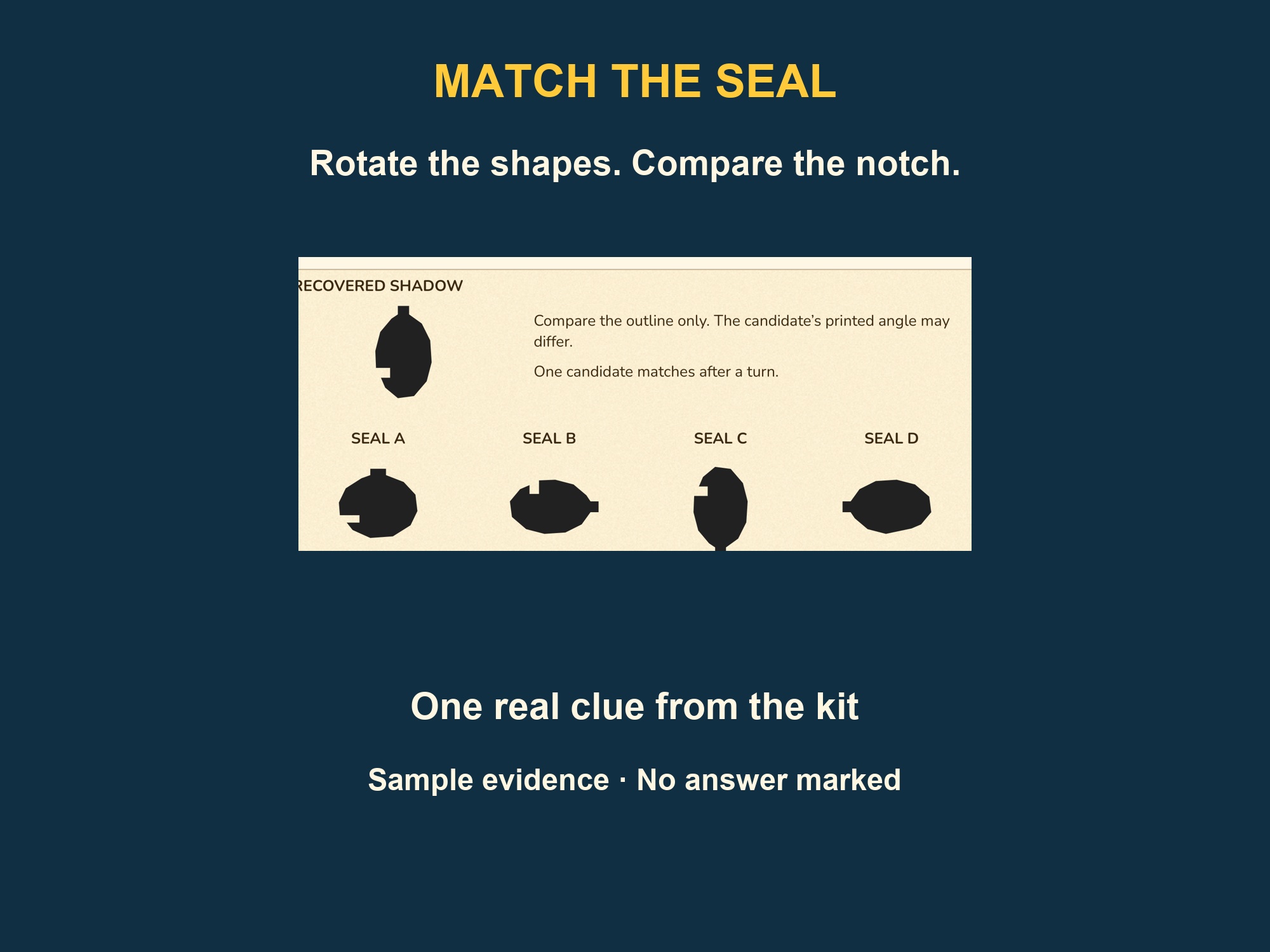 Sample paper puzzle from Midnight Zoo Key