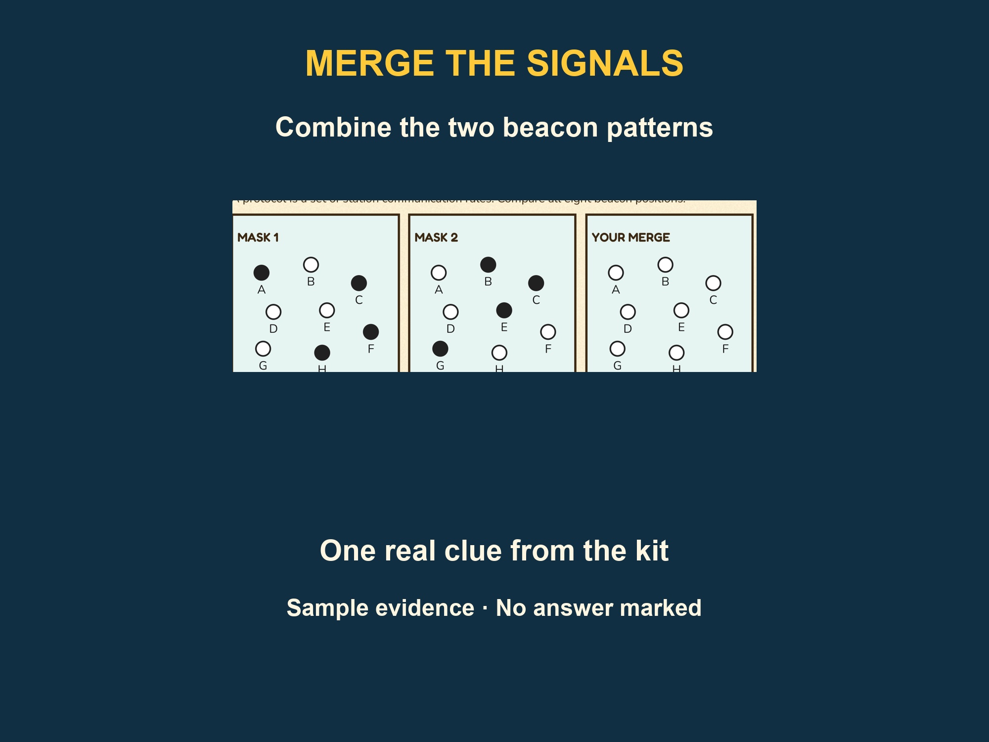 Sample paper puzzle from Space Station Signal