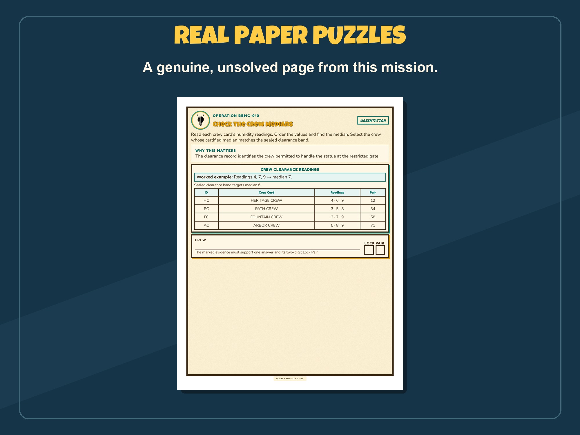 Sample paper puzzle from Secret Garden Statue