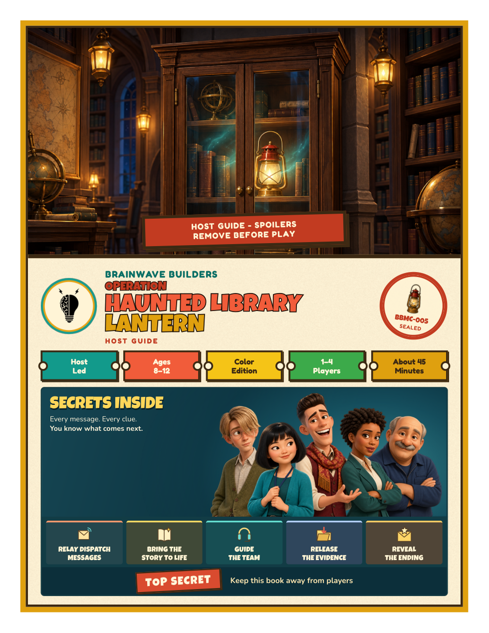 The current Host Guide: scripts, hints, answers and reveals