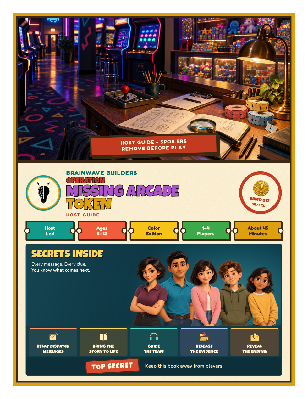 The current Host Guide: scripts, hints, answers and reveals